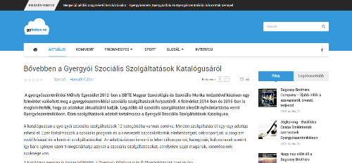 Bővebben a Gyergyói Szociális Szolgáltatások Katalógusáról